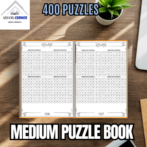 SUDOKU -VOL.2- ( Medium Puzzle Book ) - Image 7