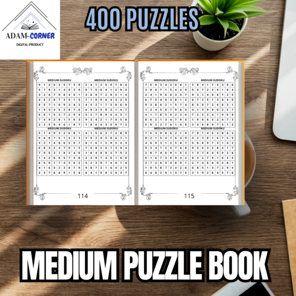 SUDOKU -VOL.2- ( Medium Puzzle Book ) - Image 3