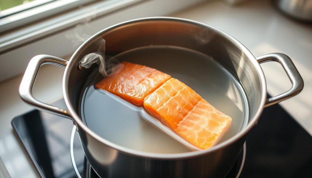 Poaching Salmon Technique