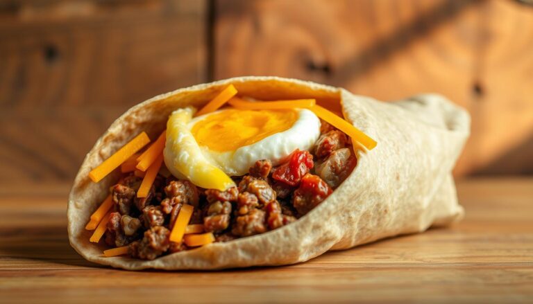 Beef & Egg Breakfast Burrito (Whole Wheat Wrap)
