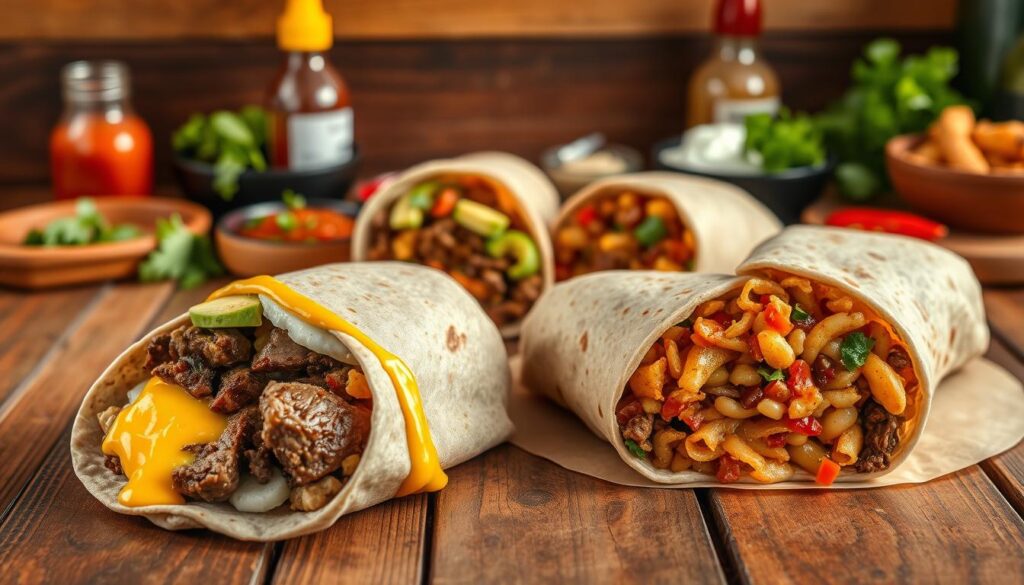 Customized Beef & Egg Breakfast Burrito Variations